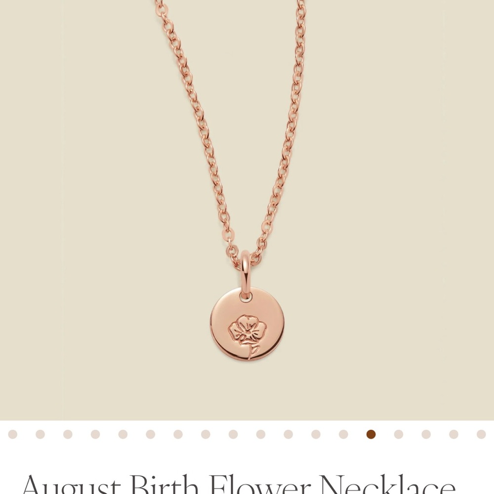 Made By Mary Stamp Necklace - August